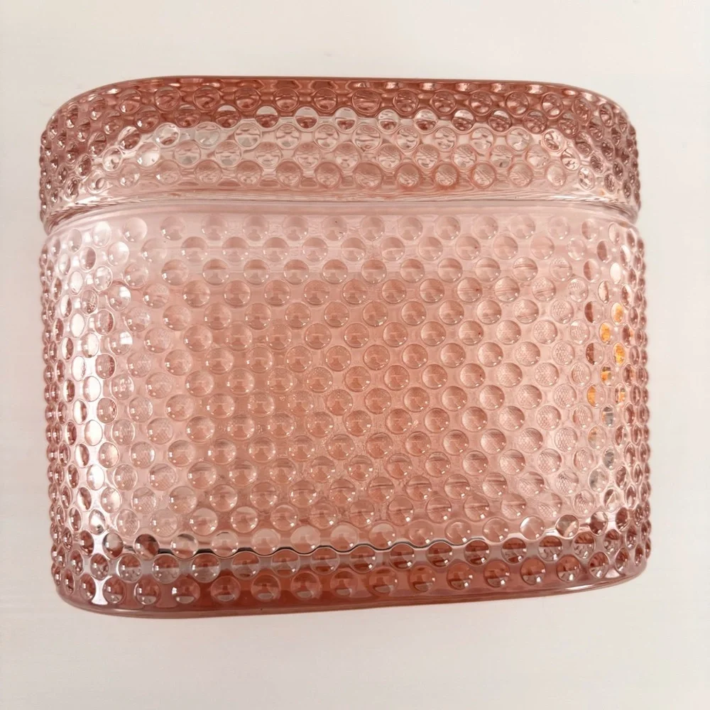 TARGET Hobnail Glass Pink Trinket Box NWT - Picture 8 of 8